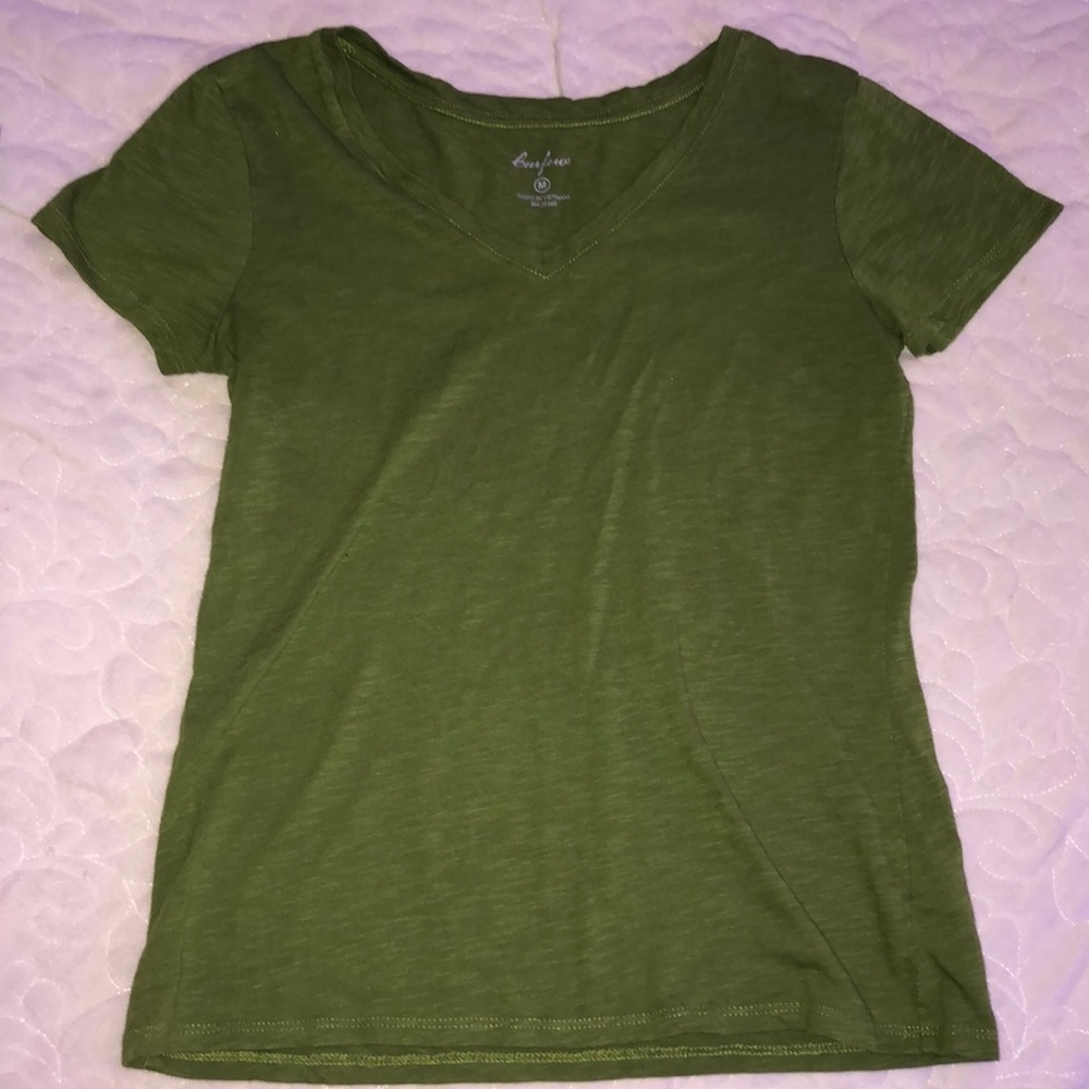 Green v-neck